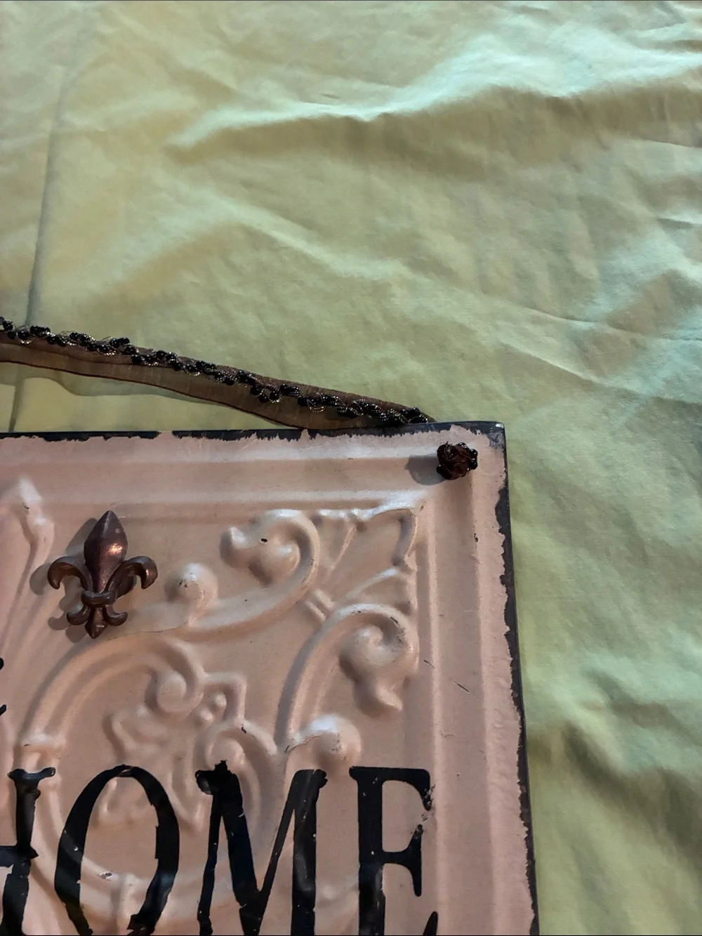 Bless This Home Cream Wall Plaque - Decorative Home Sign